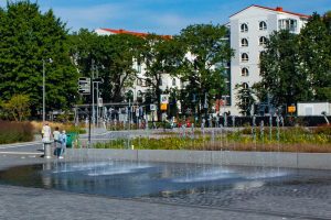 De fontein van het Johan Stekelenburgplein in Tilburg