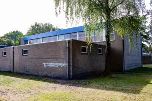 De sporthal aan Sibeliusstraat de wijk Tilburg Noord