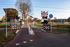 Spoorwegovergang Raadhuislaan in het Buitengebied tussen Udenhout en Berkel-Enschot