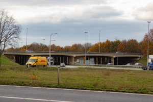 Viaduct Tilburg West Riel op de A58 In Tilburg