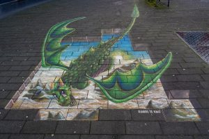 Streetart Draak in Tilburg