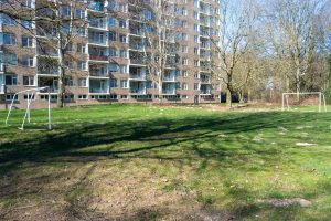 Voetbalveld Quirijnstokpark in de wijk Quirijnstok in Tilburg