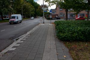 Bushalte Kreverplein in de stadsdeel Tilburg Noord