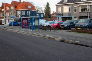 De bushalte hoefstraat in de wijk Groeseind Hoefstraat in Tilburg