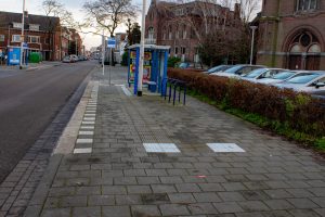 De bushalte hoefstraat in de wijk Groeseind Hoefstraat in Tilburg