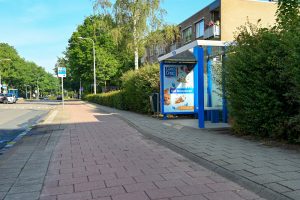 De bushalte Wagenaarstraat in de wijk Groeseind Hoefstraat in Tilburg
