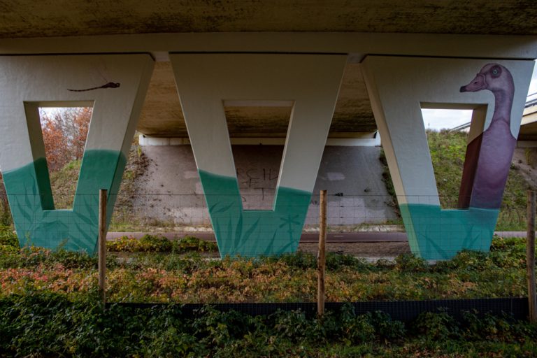 Streetart Viaduct Bels Lijntje van Jori van Boxtel