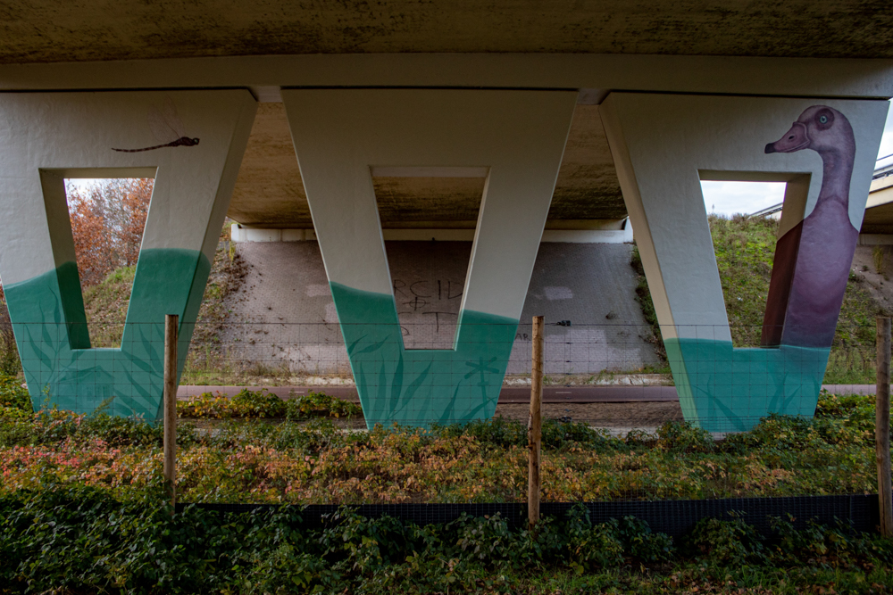 Streetart Viaduct Bels Lijntje van Jori van Boxtel